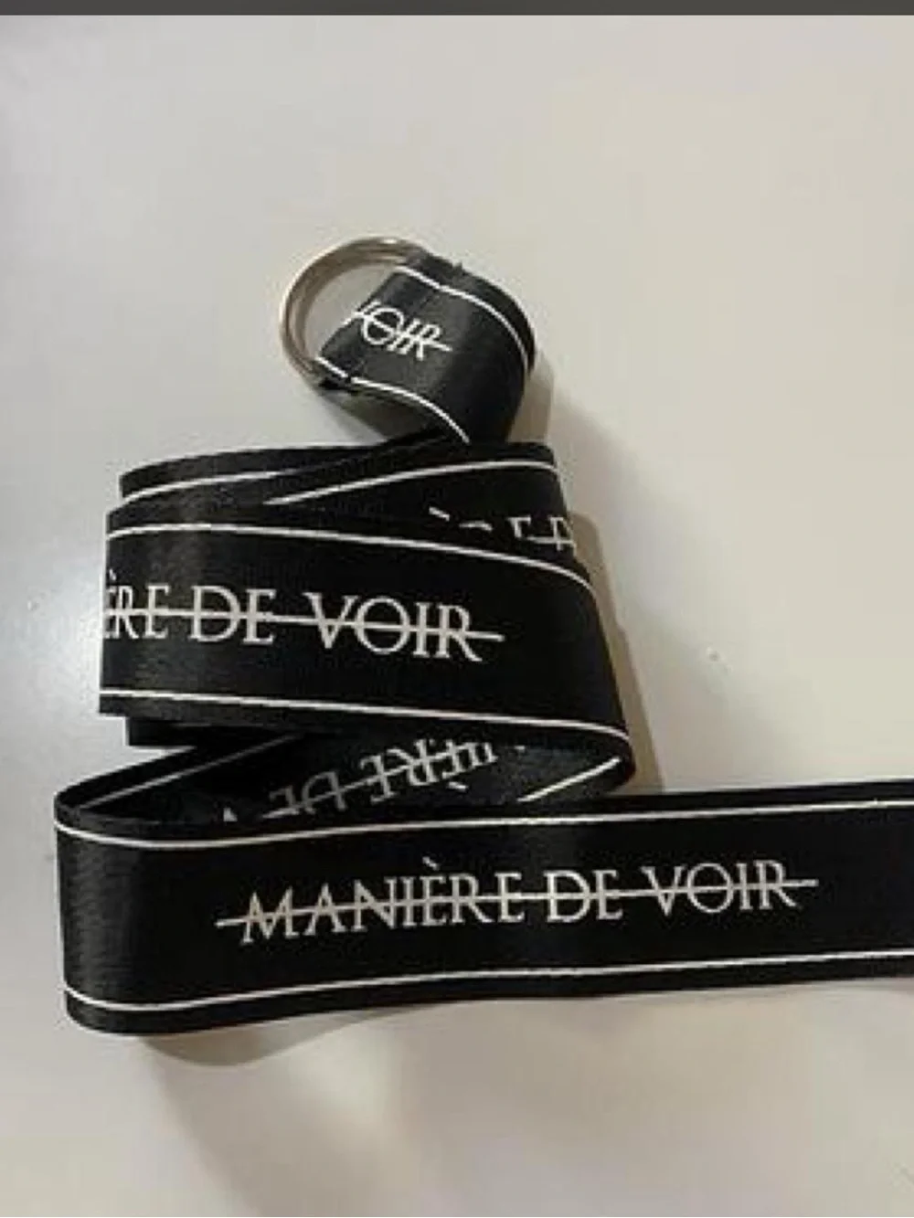 Maniere De Voir Black Logo belt size XS